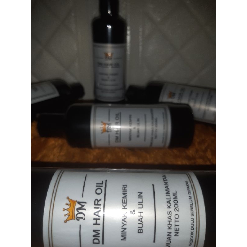 DM HAIR OIL(Minyak kemiri bakar dan Buah Ulin)200ml