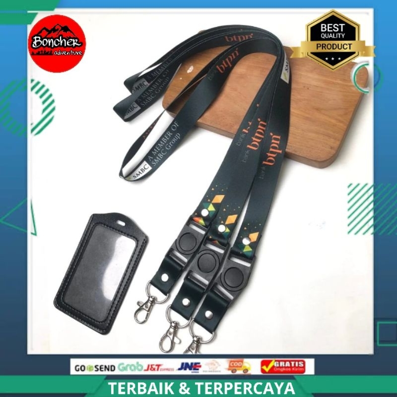 

BANK BTPN id card / lanyard tali gantungan printing plus holder
