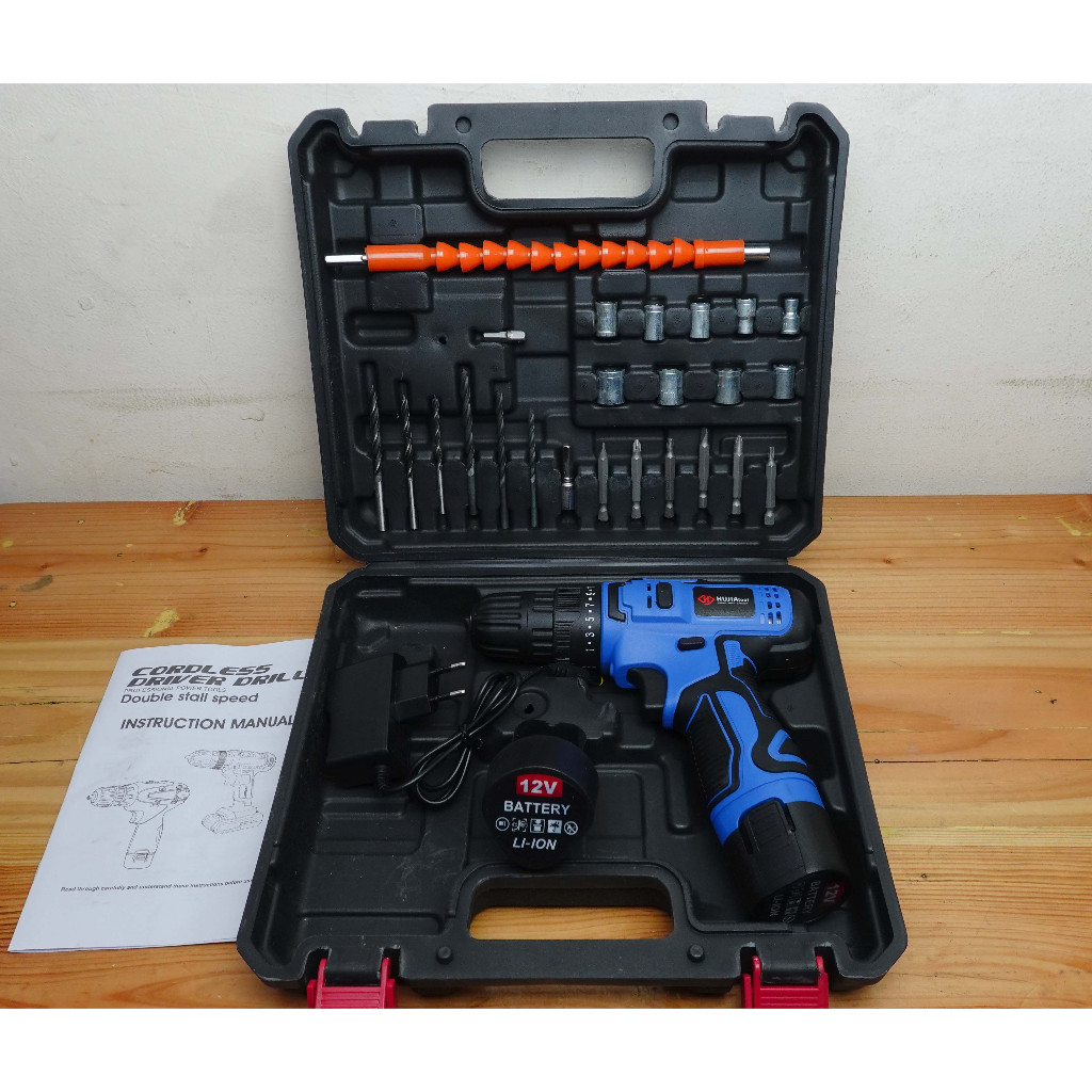 Hujia Cordless Bor WITH TOOL KIT 10MM PRO - 1012