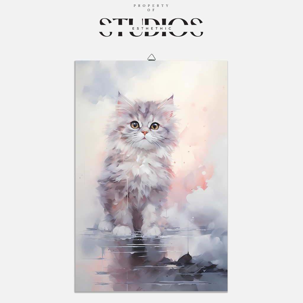 #CAT02 WALL DECOR KUCING LUCU CAT KITTEN ART WORK HEWAN BINATANG ANIMAL JAPANESE ANGORA ANGGORA JAPA