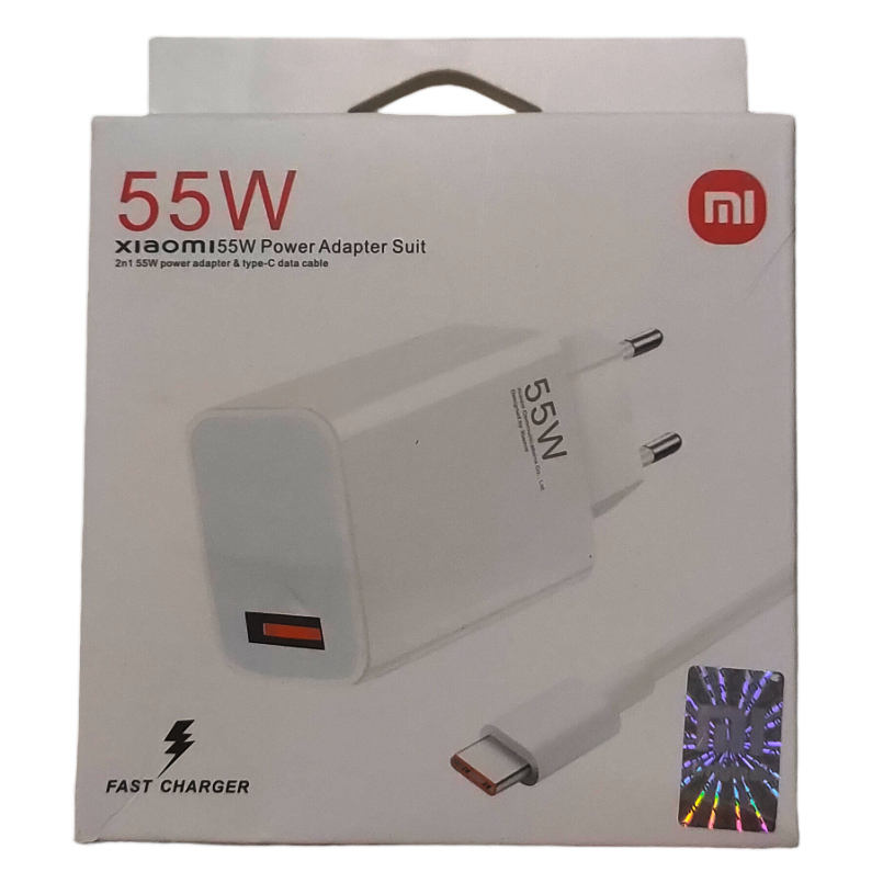 Charger & Kabel 55W Original 100% USB to Type C Fast Charging semua type merek HP Laptop Powerbank &