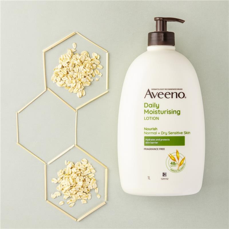 Aveeno Daily Moisturising Fragrance Free Body Lotion 1L/1000ml