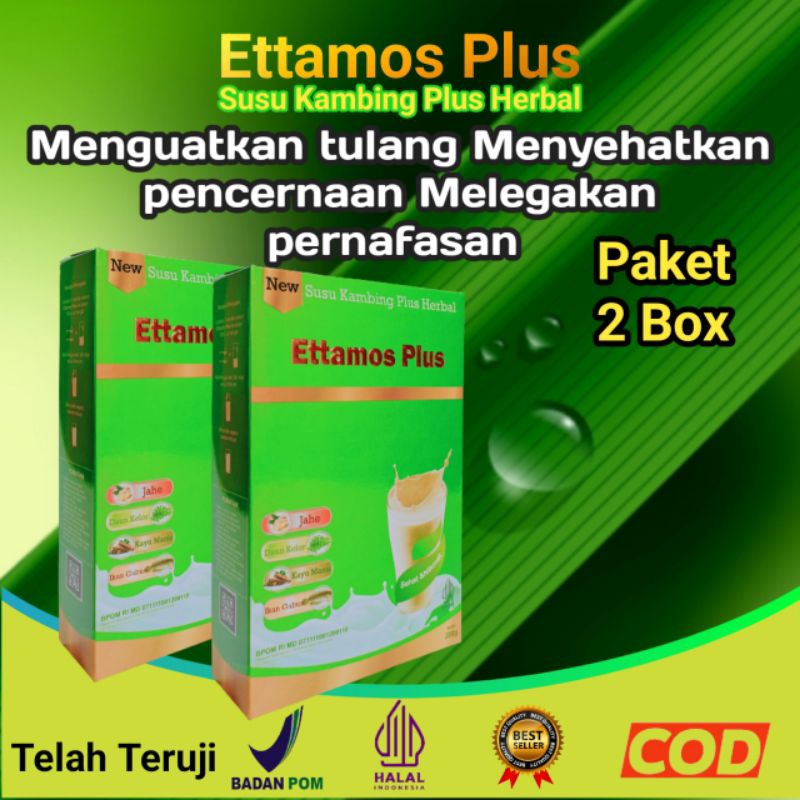 

PAKET 2 BOX ETTAMOS PLUS HERBAL SUSU KAMBING ETAWA BUBUK SERBUK ASLI ORIGINAL 200g bukan SUSU KAMBING RUQYAH