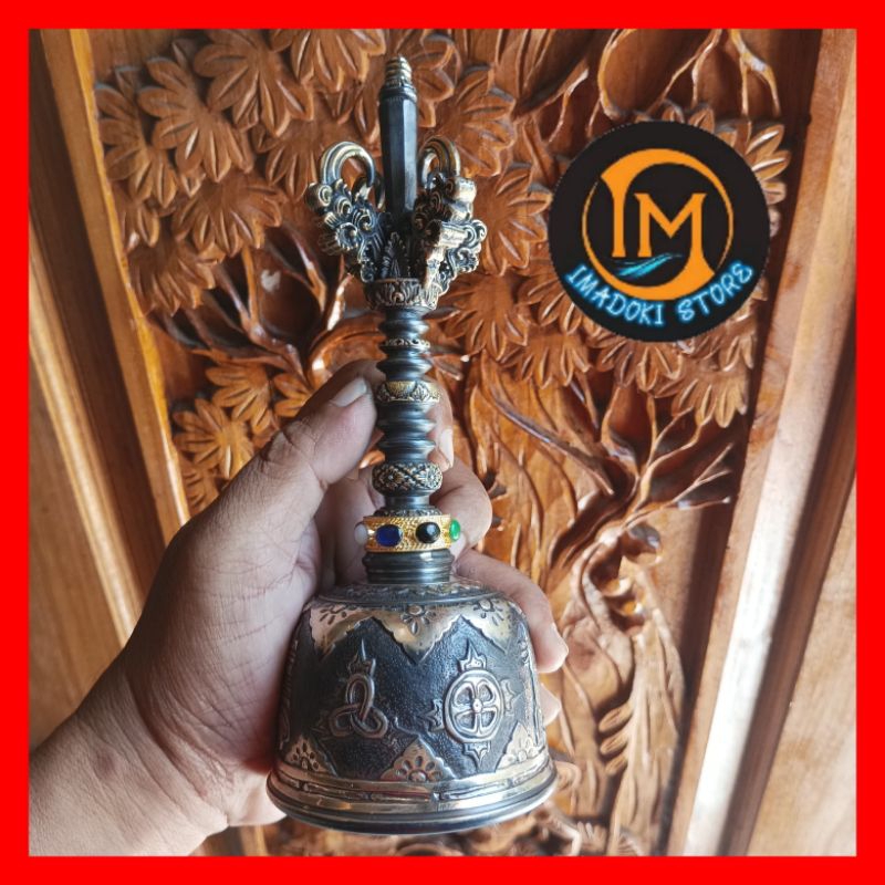 GENTA BALI PREMIUM / GENTA NAWA SANGA  UKIRAN TIMBUL ANTIK 8 CM / GENTA NAWA SANGA TIMBUL ANTIK / GE