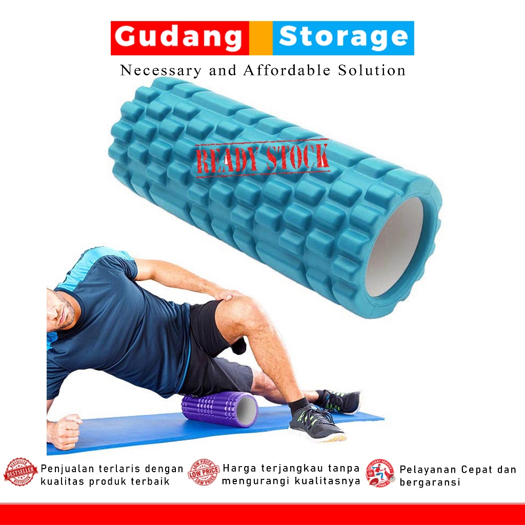 [Gudang Storage Official] Alat Bantu Yoga Roller / Rumble Roller Foam Yoga Massage Hollow Column EVA