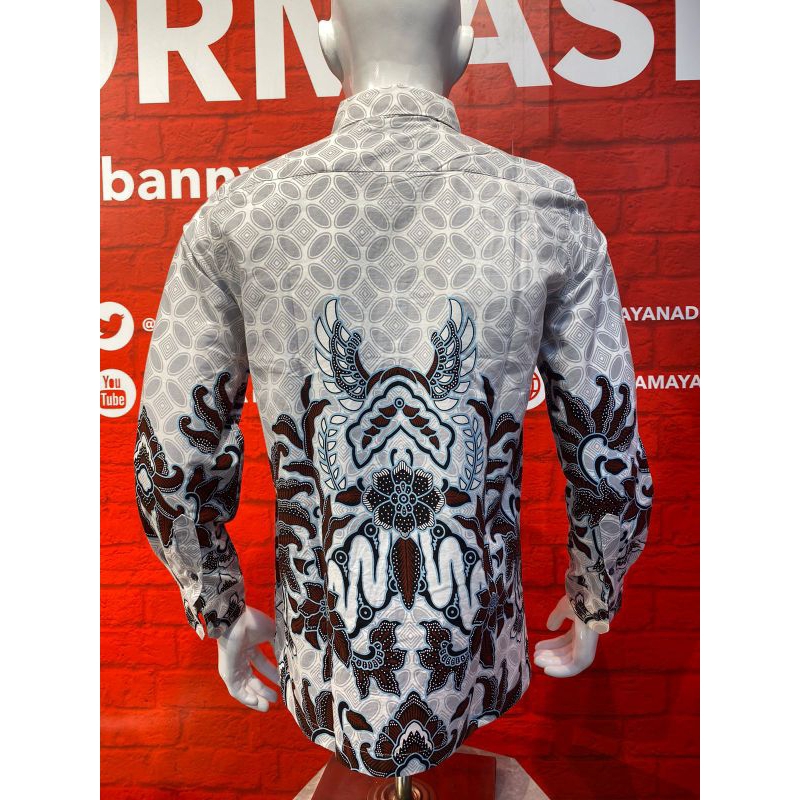 kemeja batik slimfit platini