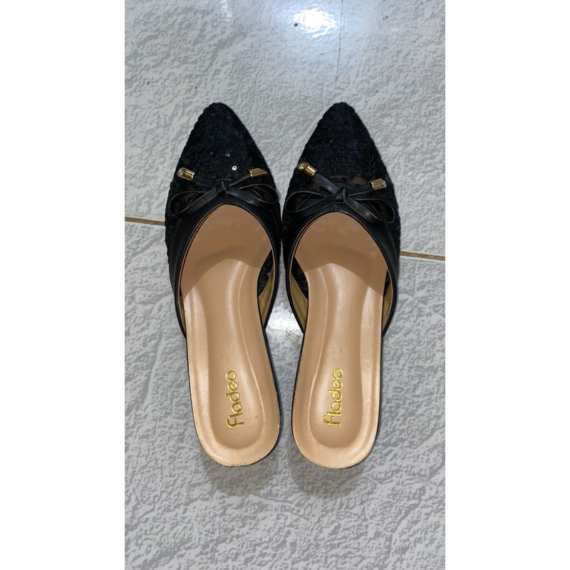 Flatshoes Slop Sepatu Sandal Fladeo Wanita