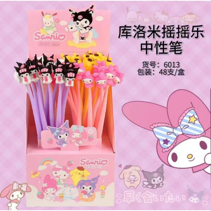 

1 pcs pulpen goyang lucu karakter Unicorn Sanrio Melody Kuromi Pompopurin Cinnamorol