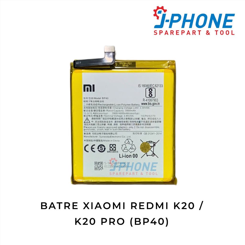 BATERAI BETTERY BATRE XIAOMI REDMI K20 K20 PRO BP40
