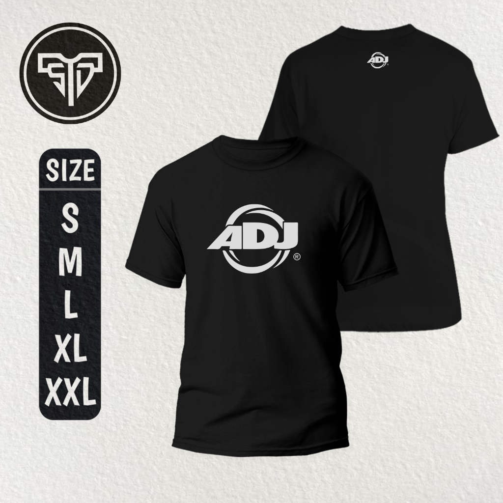Kaos ADJ Lighting | Kaos Lighting Crew | Baju Lighting Panggung | Depan Belakang