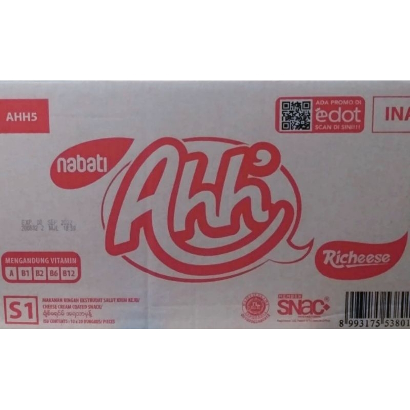 

1 Dus Nabati Ahh Richeese ISI 10Pak X 20Pcs