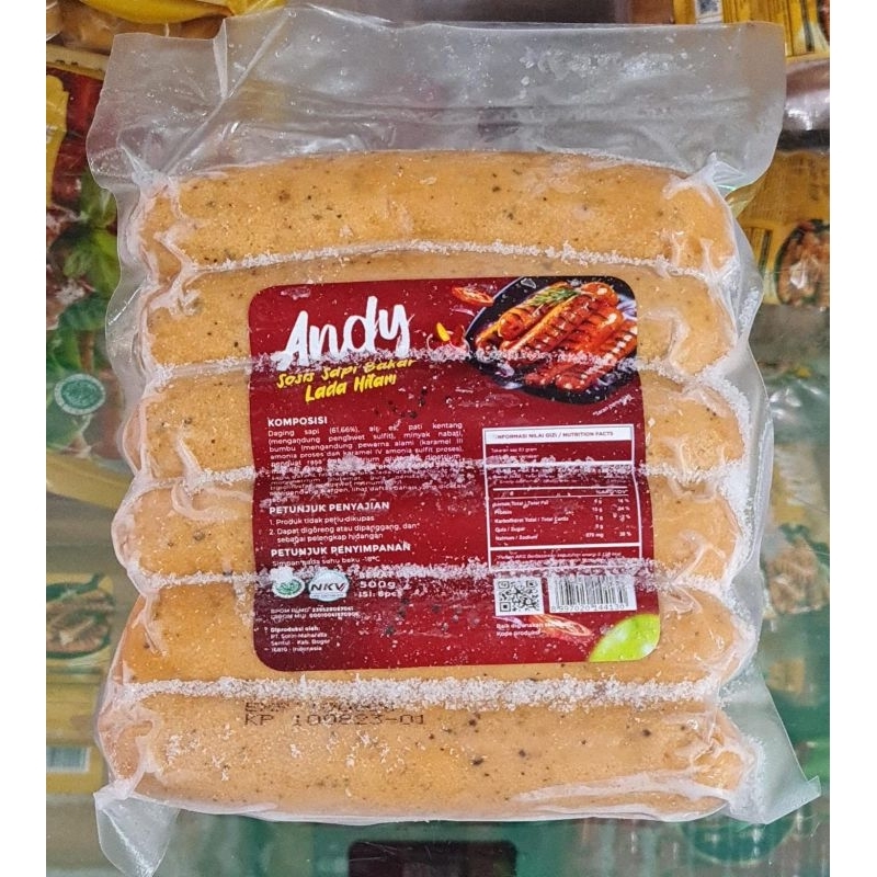 

Andy sosis sapi bakar lada hitam isi 6 500 gr