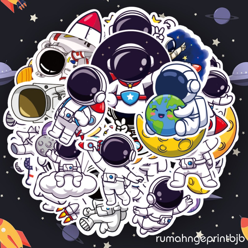 

ASTRONOT / ASTRONAUT / SPACE / BESAR STIKER STICKER PACK ANTI AIR | WATERPROOF TUMBLR AESTHETIC HP | BINDER BUKU JURNAL LAPTOP HELM SEPEDA MOTOR KULKAS