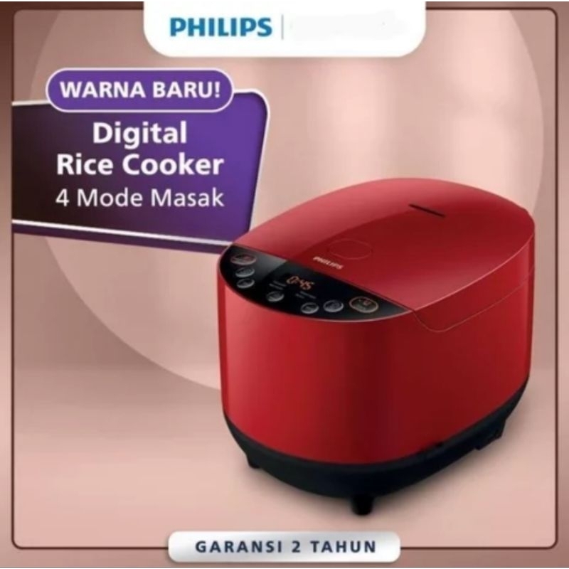 Rice Cooker Philips digital HD4515 4515 / 29  Merah Penanak nasi