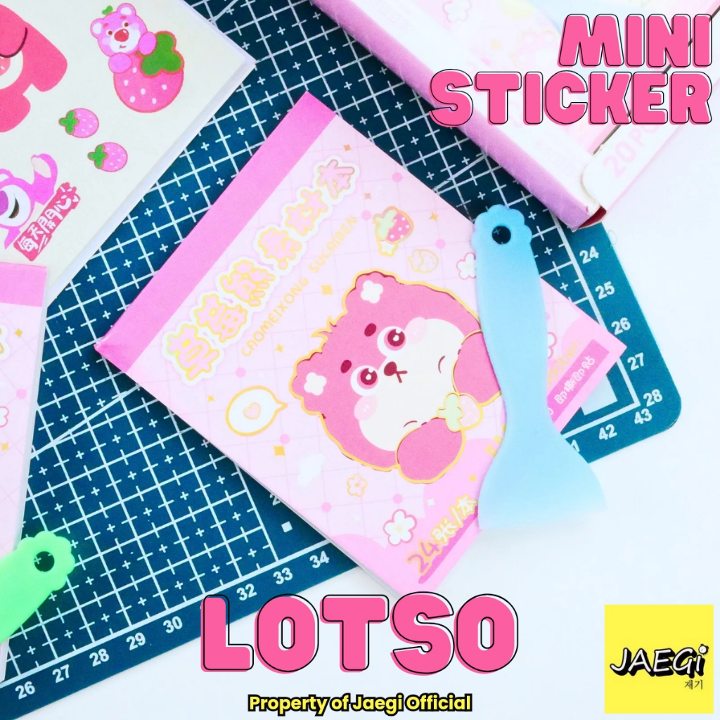 

JAEGi - Stiker Lotso Premium Mini Stiker Buku isi 20 Lembar Free Spatula