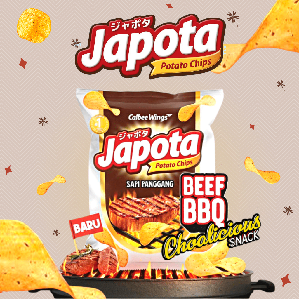 

JAPOTA Potato Chips Rasa Beef BBQ Keripik Kentang 68 gram