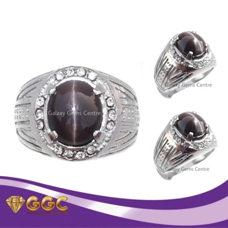 Cincin Batu Natural Cat Eye Silimanite Original