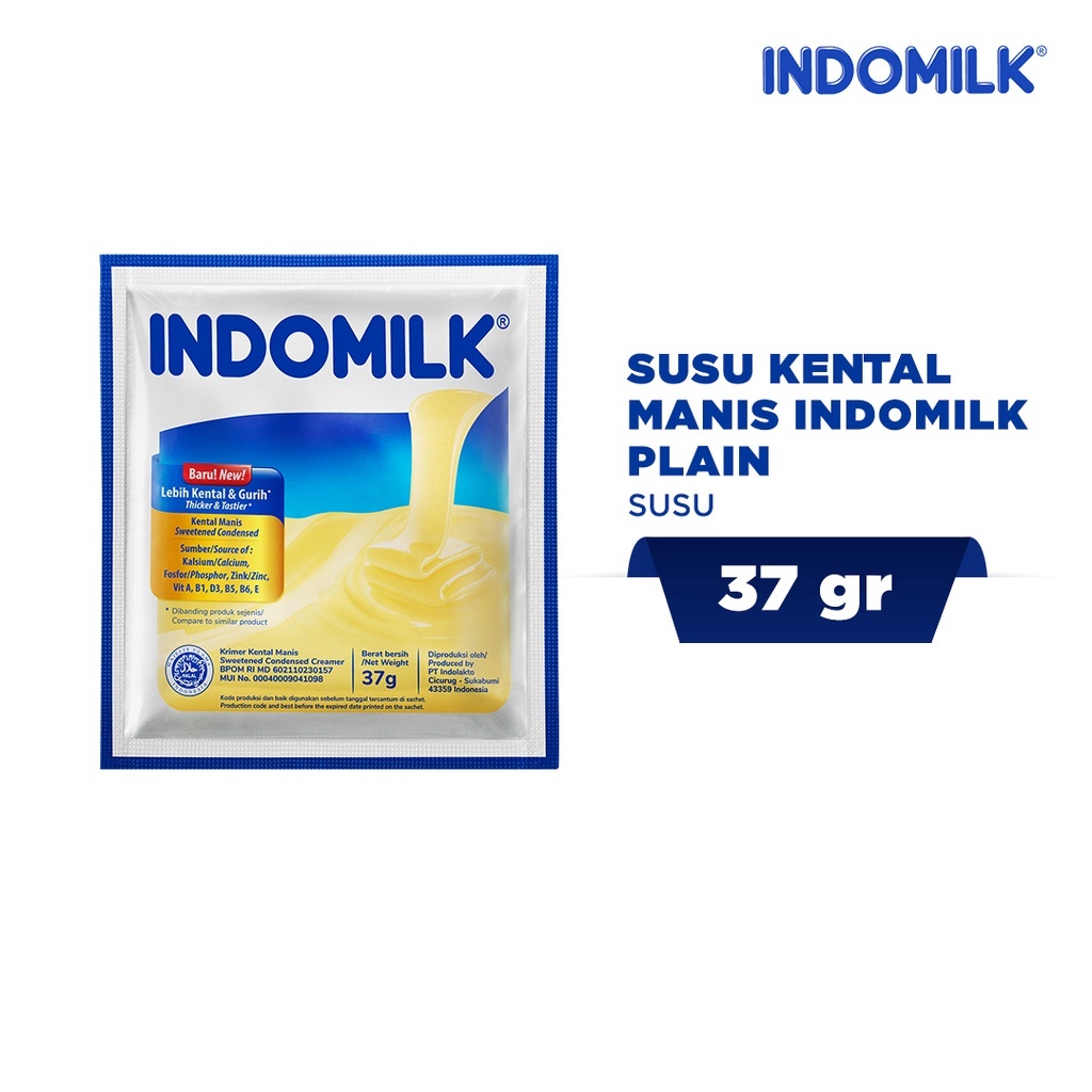 

Susu Kental Manis Indomilk Sachet 37gr x 6 Sachet (1pack isi 6 Sachet) / All varian