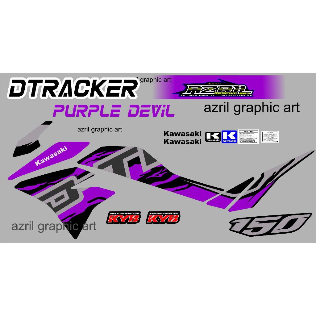 Striping Kawasaki Dtracker 2021 PURPLE