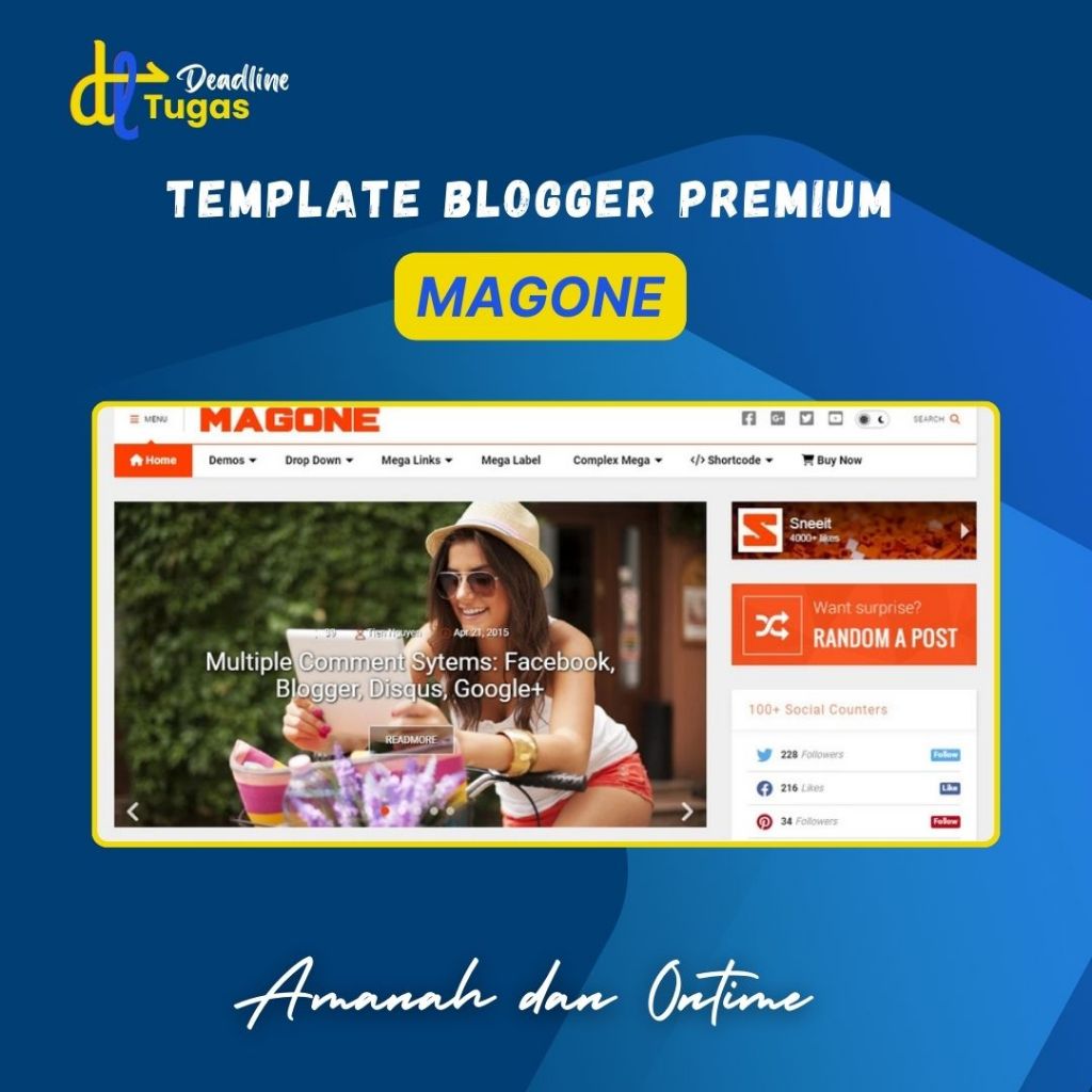 Template Blogger Premium MagOne Responsive News & Magazine