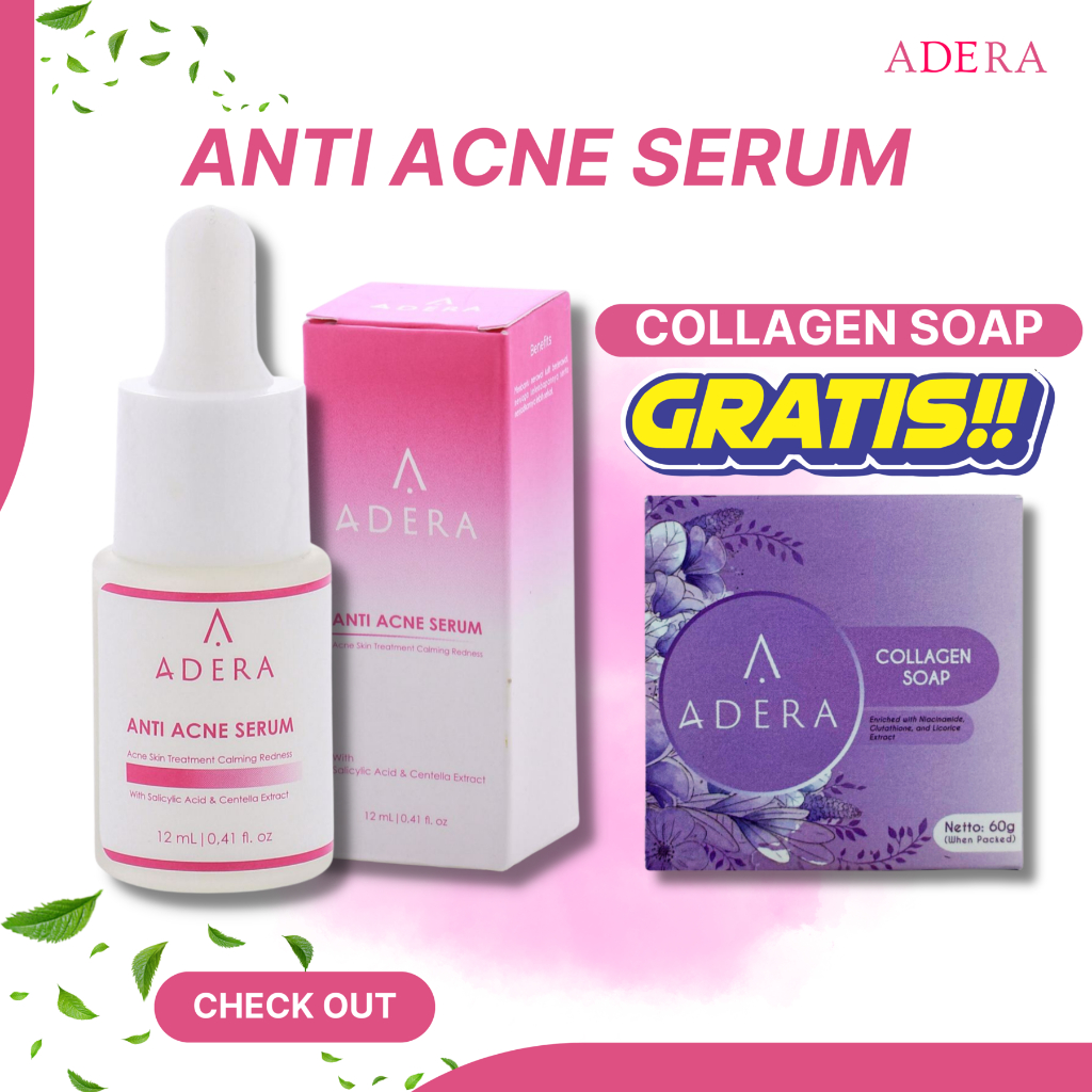 Adera Serum Wajah Anti Acne Original BPOM Penghilang Bopeng Jerawat Membandel Flek Hitam Berminyak K