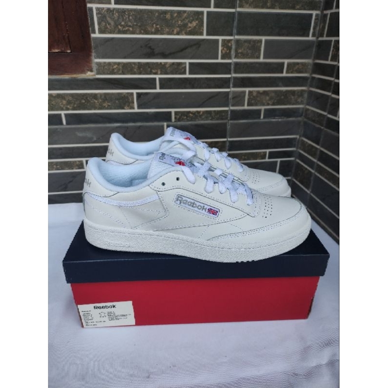 REEBOK CLUB C 85 AR0455 WHITE/GREY ORIGINAL RESMI 100%