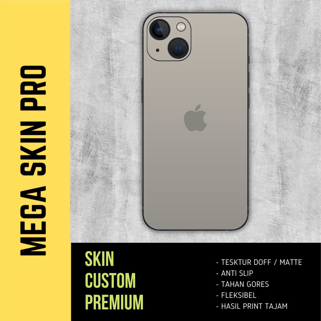 Skin STICKER iphone 13 mini full body - isi 2 buah - natural titanium