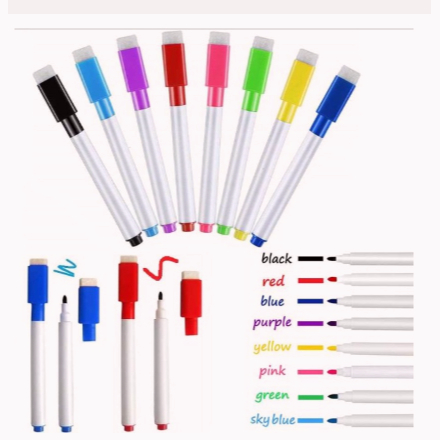 

PAKET USAHA Spidol Penghapus Spidol Anak Warna Warni Wipe Clean Marker Whiteboard Marker SS190