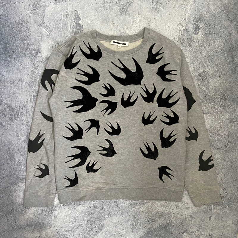 Original Alexander mcqueen mcq swallows grey crewneck sweater