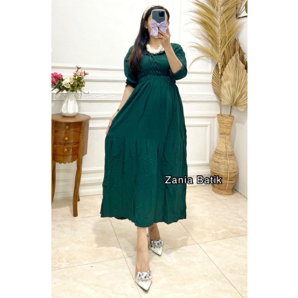 Daster Kerut Dada Panjang Remaja Kekinian Terbaru Rayon Tebal Premium