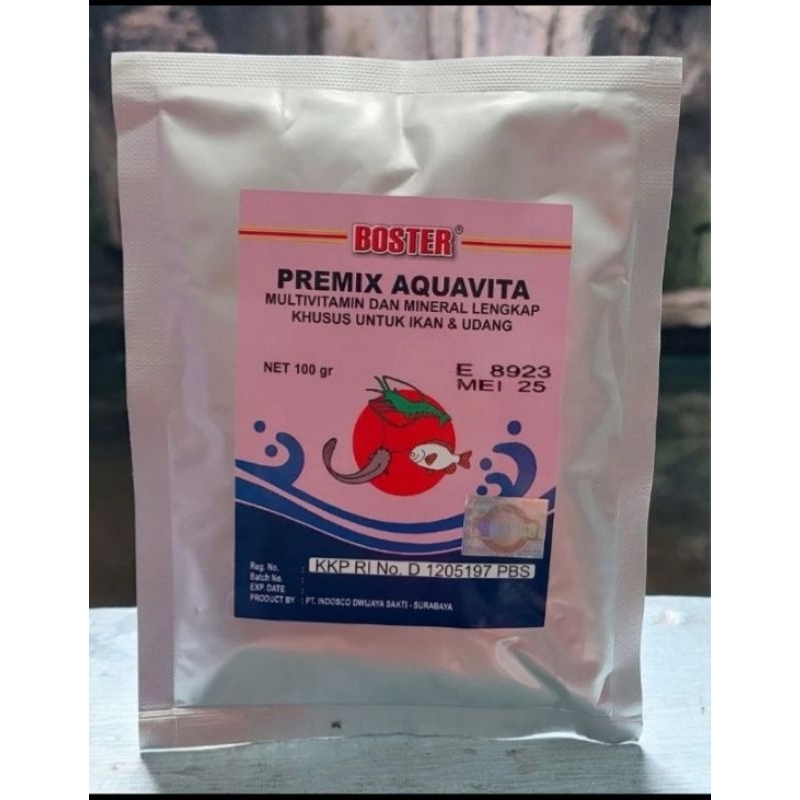 Boster Premix Aquavita 100 ml multivitamin dan mineral lengkap untuk ikan dan udang