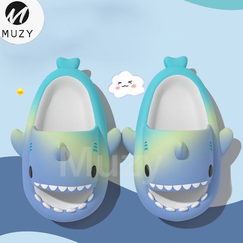 Muzy Sandal Hiu Anak Dewasa Terbaru Sendal Shark Karet Empuk Sandal Wanita Hiu Viral Sandal Anti Sli
