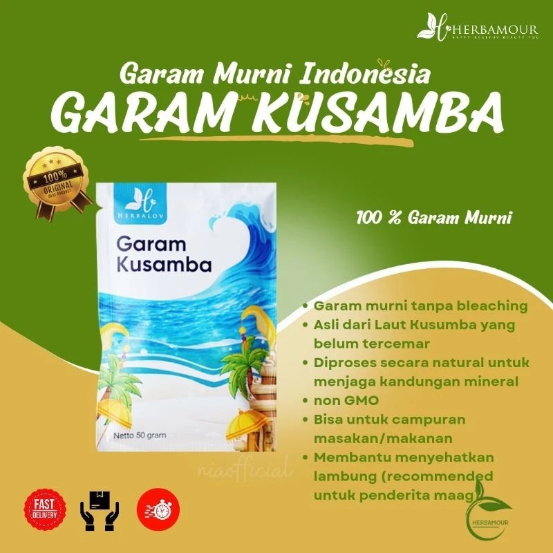 

GARAM KUSAMBA HERBALOV GARAM LAUT MURNI TANPA CAMPURAN COCOK UNTUK CAMPURAN JAMU JSR