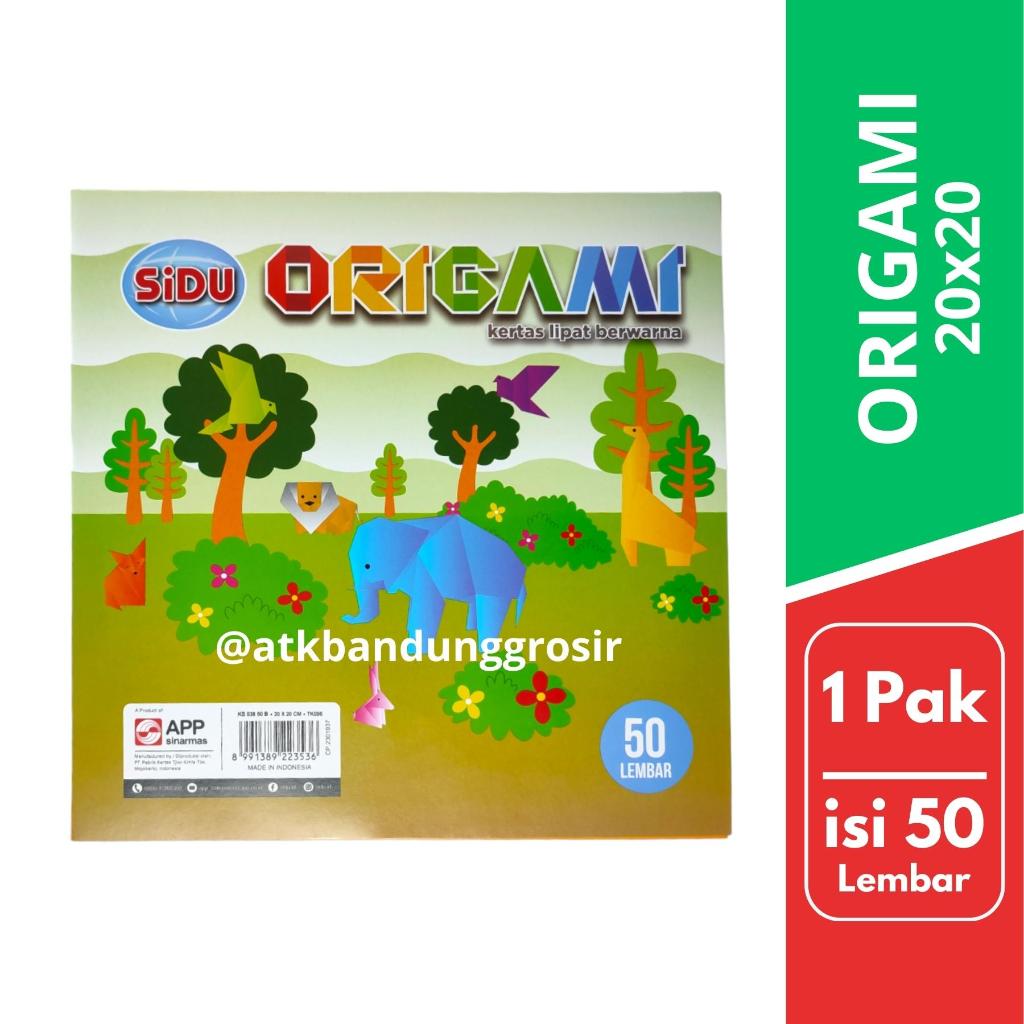 

Kertas Origami Kertas Lipat Sinar Dunia Origami 20x20 isi 50 Lembar Warna Polos 1 Sisi - Set