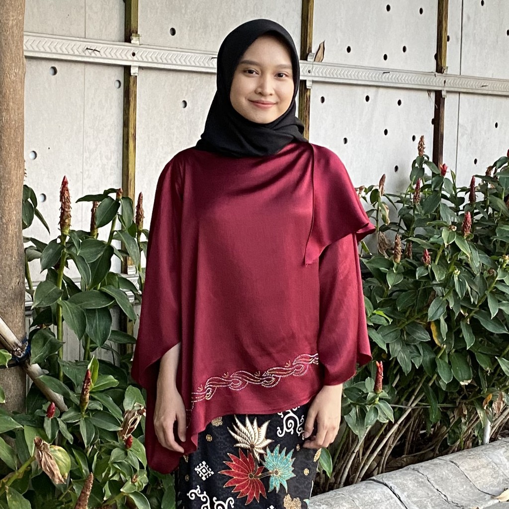 Atasan Cradenza silk/ Kebaya Modern cradenza / blouse satin cradenza silk/ kebaya wisuda Modern Hija