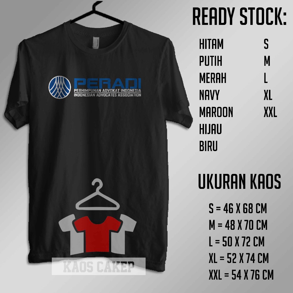Kaos Baju PERADI Perhimpunan Advokat Indonesia Kaos Distro