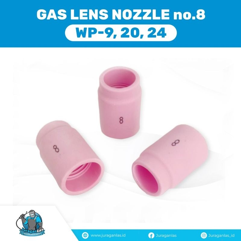 keramik Argon Gas Lens Nozzle No 8 untuk Stang Las Argon wp-9