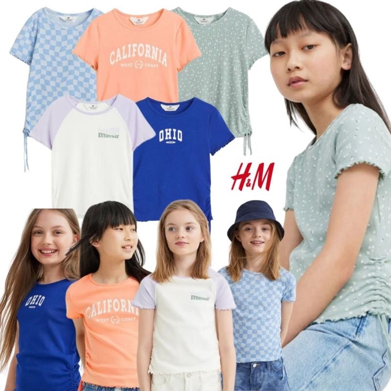 HEYKIDDY - kaos HM HNM Crop Tee Anak Perempuan