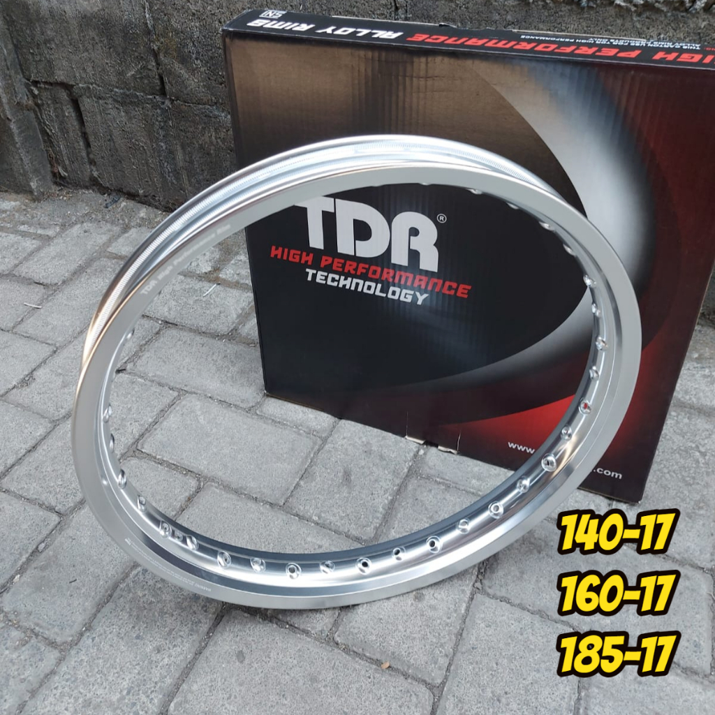VELG LINGKARAN JARI JARI TDR 140 160 185 SILVER W SHAPE TDR RACING || VELG TDR SILVER 140 160 185 RI