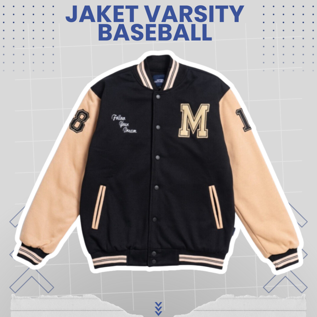 Jaket Varsity Baseball Bomber Wanita Pria