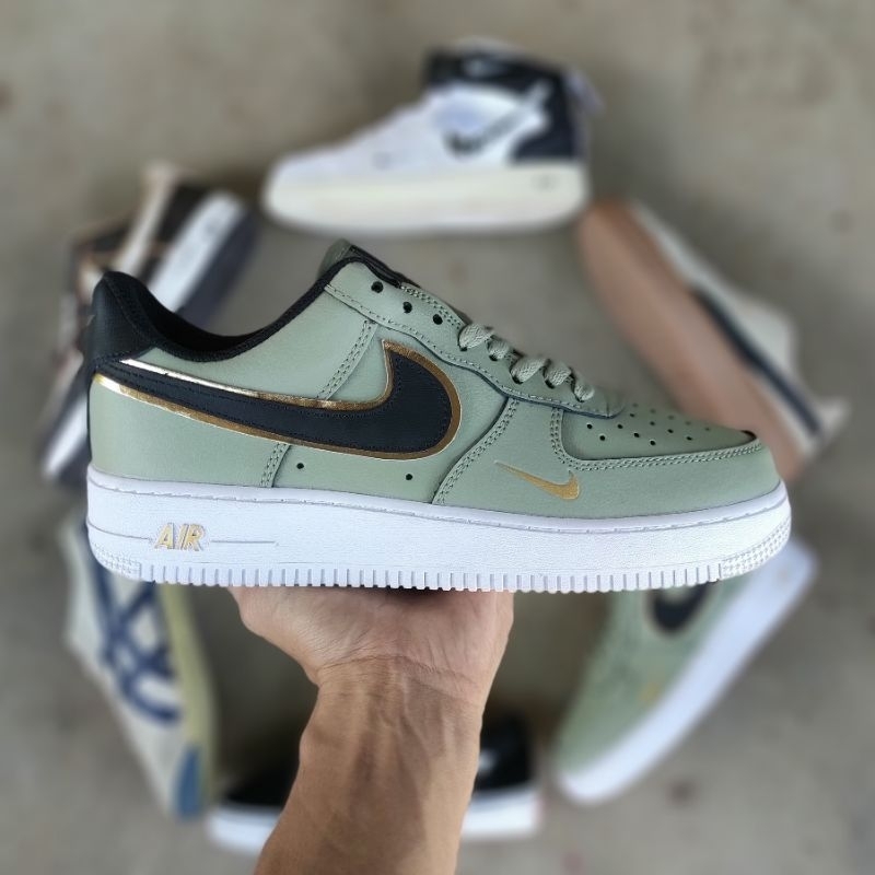 nike AF1 low LV8 double swoosh olive green