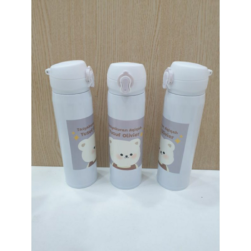 tumbler stainless stiker/souvenir tumbler ultah custom/botol minum anak