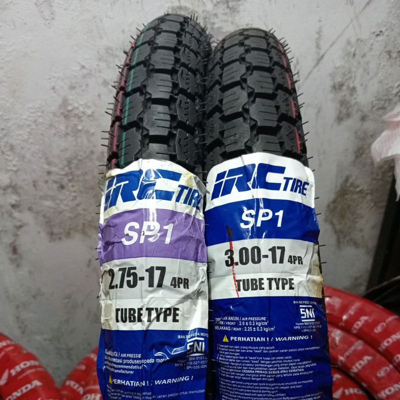 BAN IRC SP1 INOUE - TUBETYPE (2.75-17 - 3.00-17) BAN LUAR IRC MOTOR TUBE TYPE RING 17 DEPAN BELAKANG