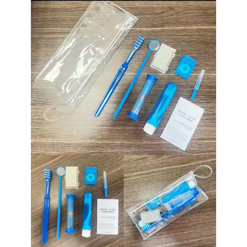 ortho kit tas transparan sikat gigi behel tas transparan