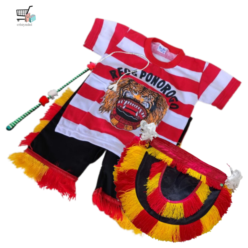 PALING MURAH❗❗SETELAN REOG PONOROGO ANAK / Atasan Reog Dan Celana /Setelan baju anak motif reog pono