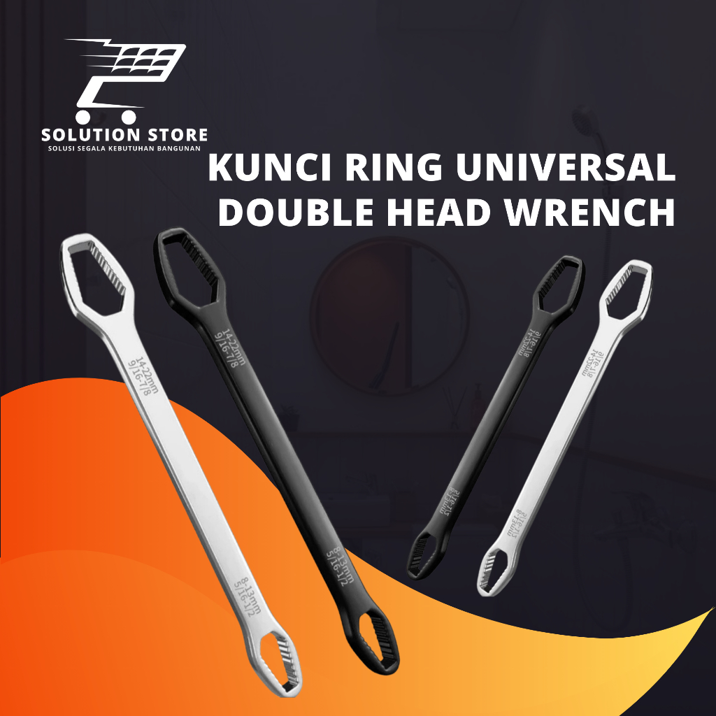 Kunci Ring Unsal Adjustable Double Head Wrench Kunci Ring Pas Set