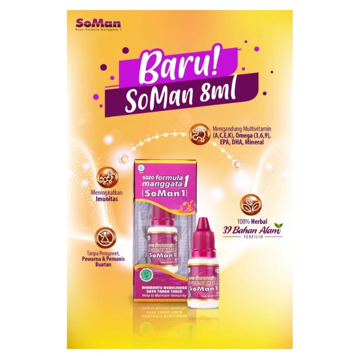 Soman jamu tetes murah 8 ML original 100% - sozo formula manggata 1