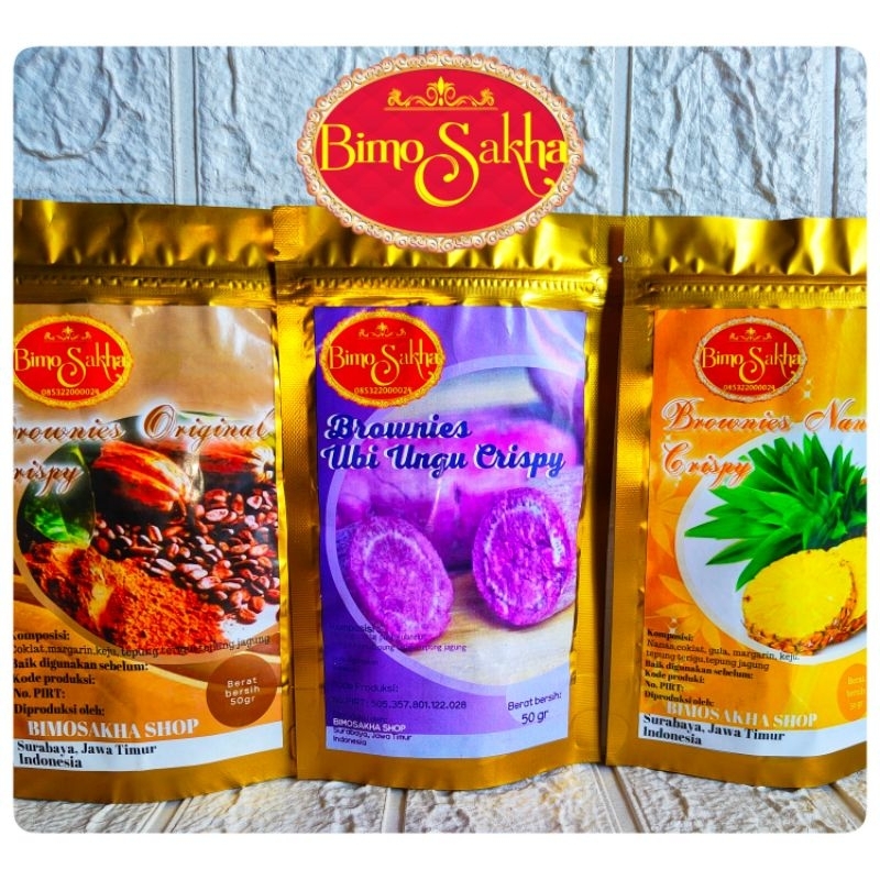 

BIMOSAKHA BROWNIES CRISPY STANDING POUCH 50 gr bundling 3