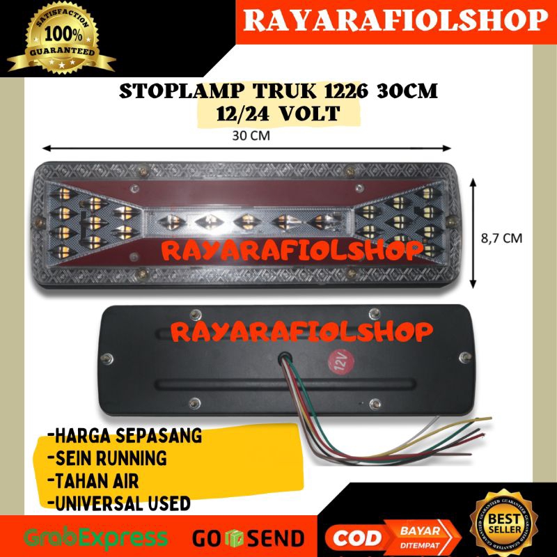 Lampu Stoplamp Truck 12-24volt Tipe 1226 Lampu Rem Belakang Truk Pickup L300 Granmax Carry Canter Dy