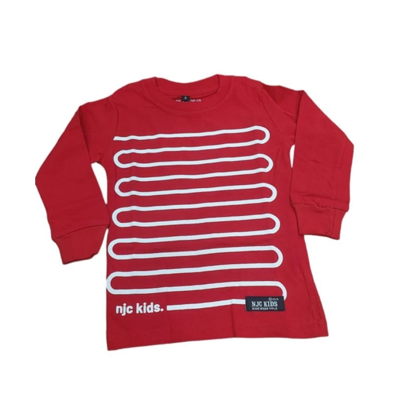 Kaos anak lengan panjang warna merah